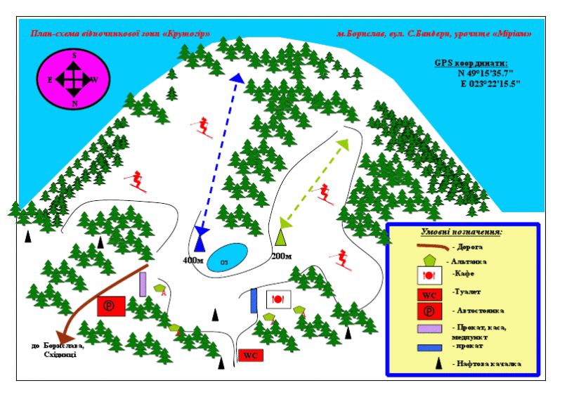 План-схема відпочинкової зони "Крутогір"